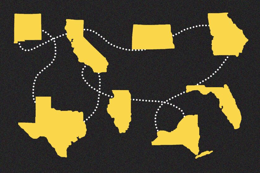 state outlines of arkansas, florida, california, georgia, new york, texas, illinois