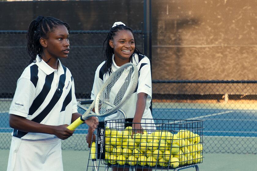 (L-R) Demi Singleton as Serena Williams and Saniyya Sidney as Venus Williams in "King Richard."