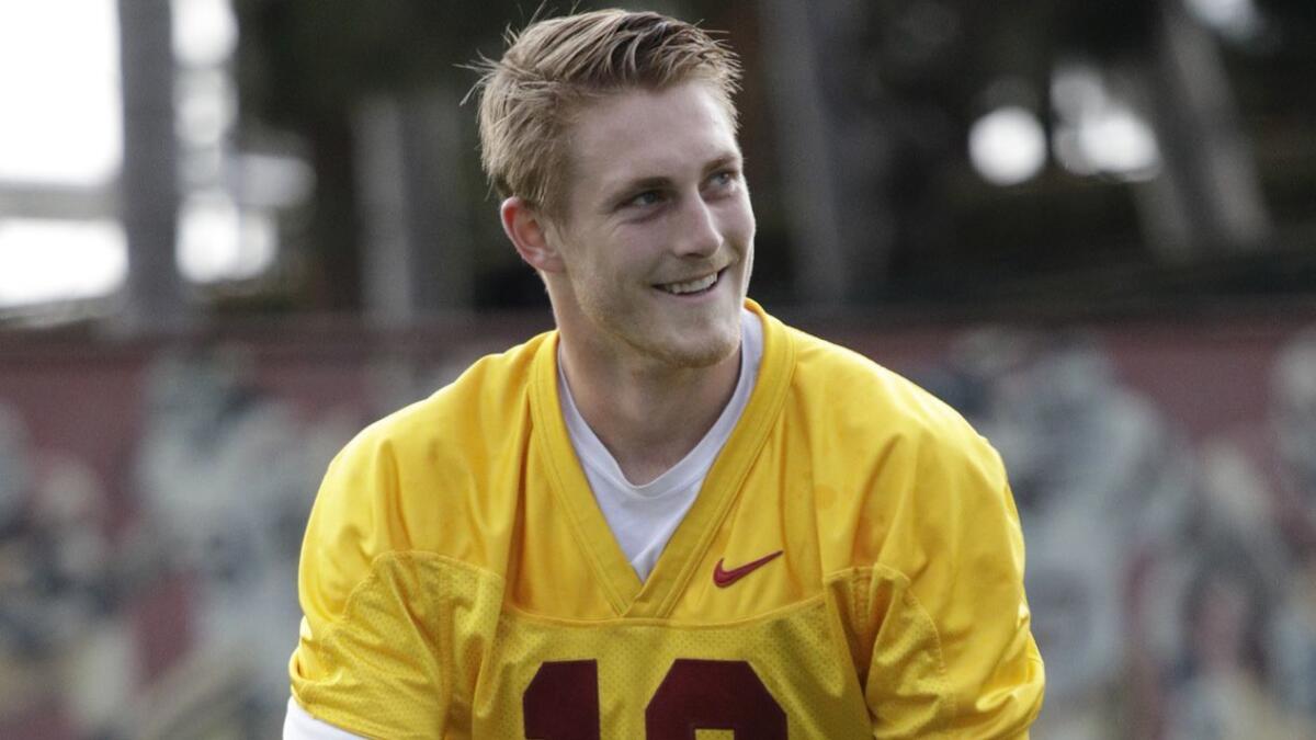 USC quarterback Jack Sears during the team's spring football practice.