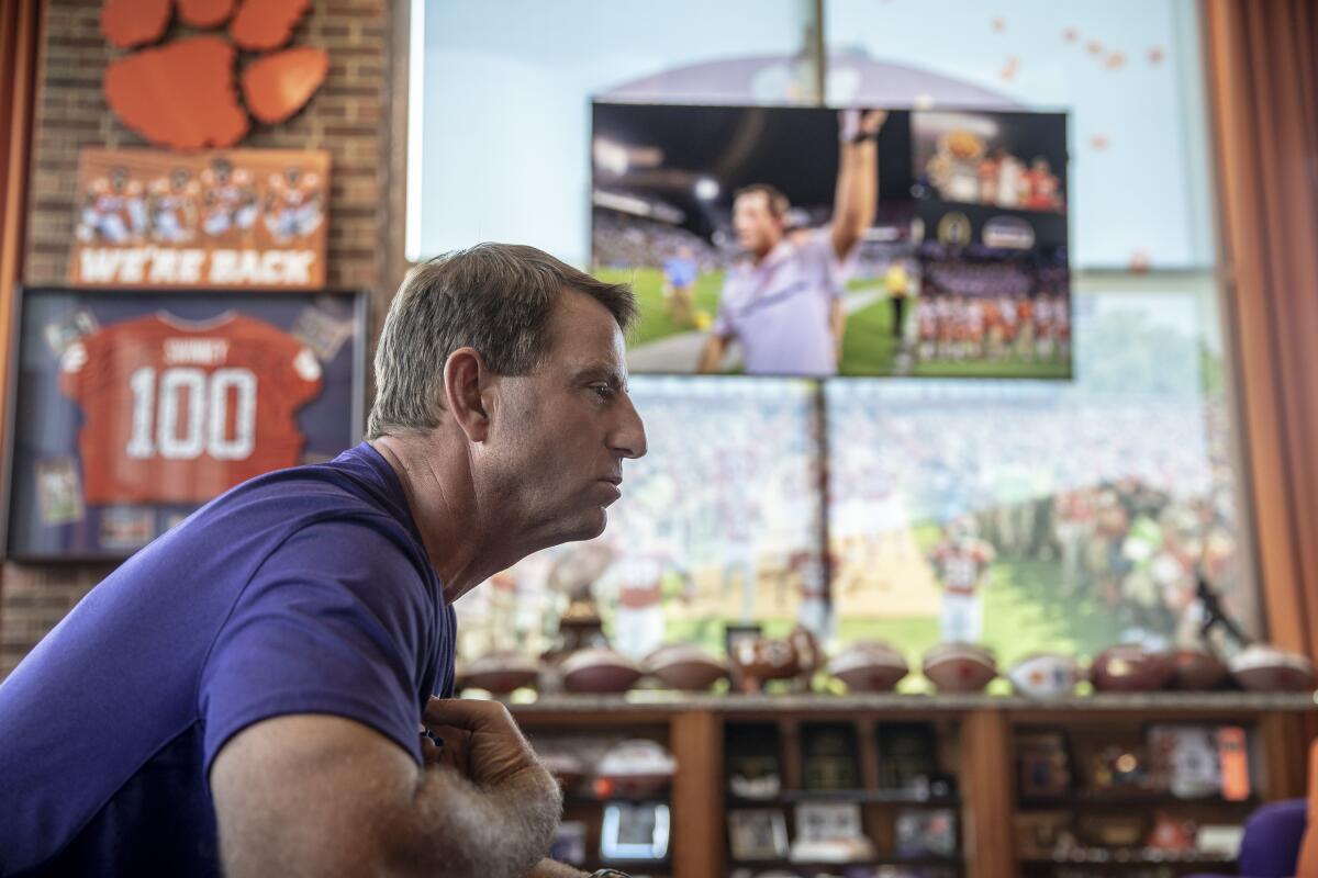 Clemson coach Dabo Swinney doesn't believe wholesale changes should be made in college athletics.