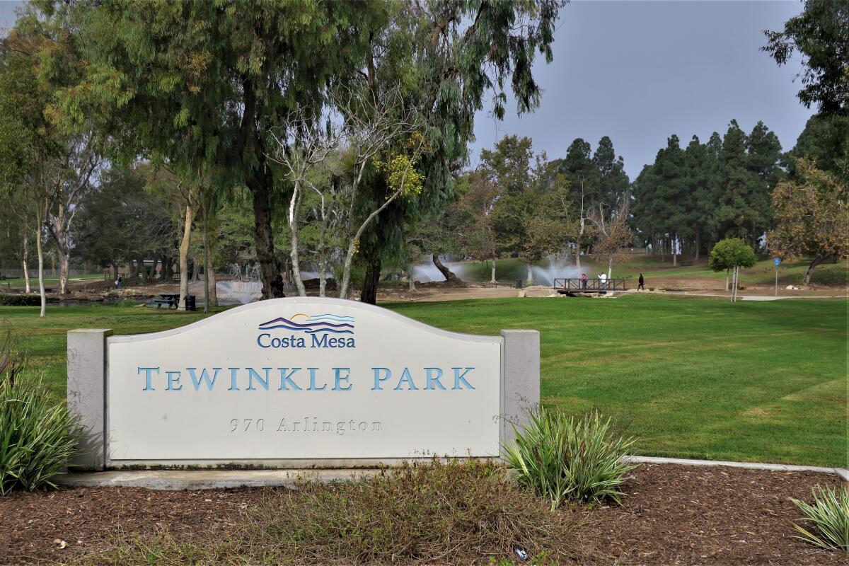  Costa Mesa's TeWinkle Park, seen in November 2021.