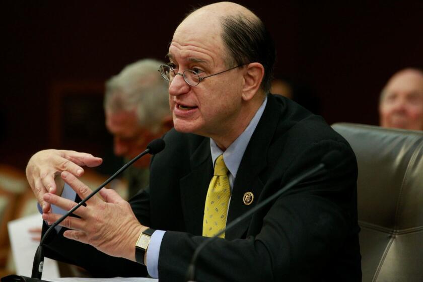 Rep. Brad Sherman (D-Sherman Oaks) speaks at an Oct. 11 state Assembly hearing on the Wells Fargo accounts scandal.