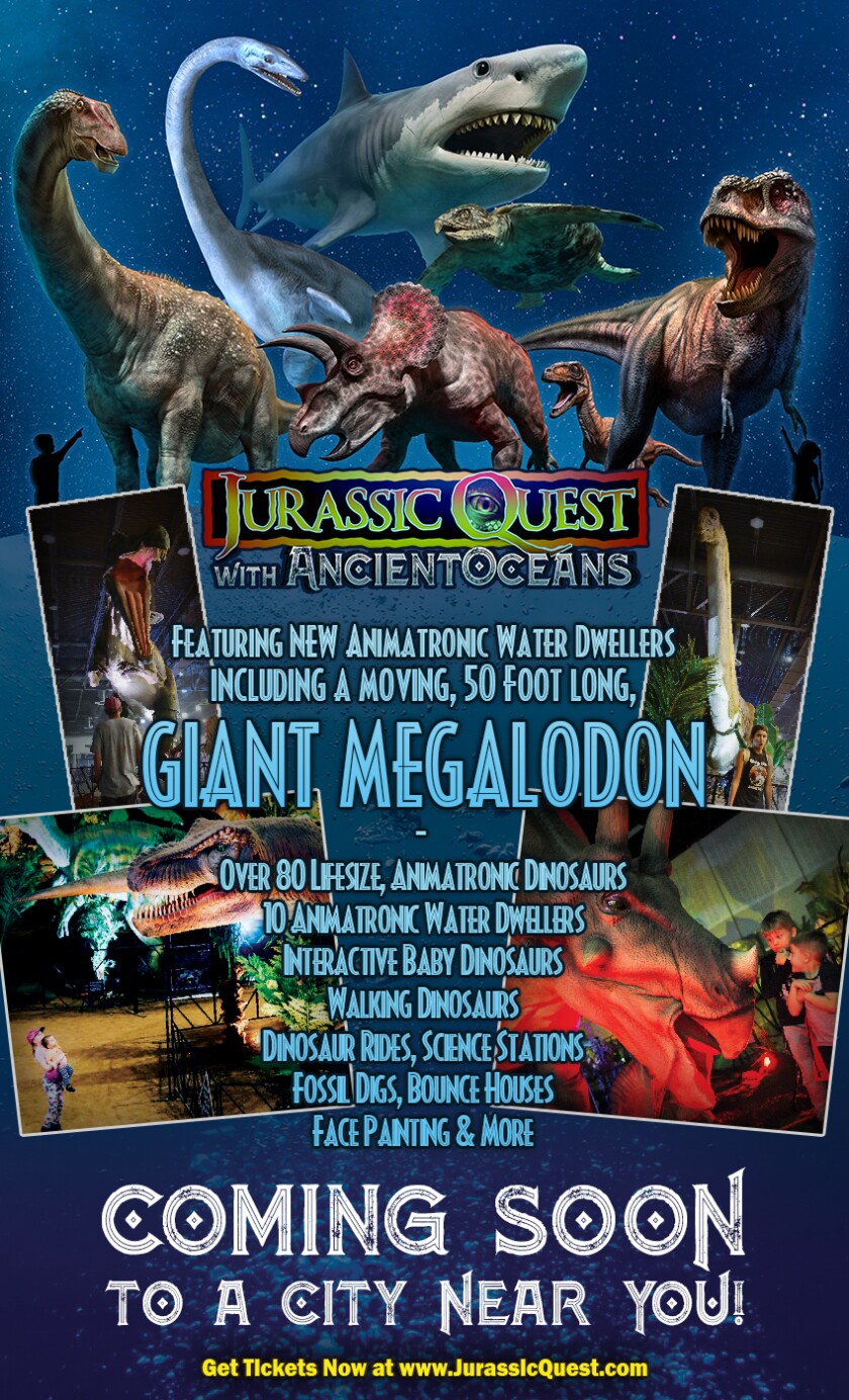 Jurassic Quest runs Jan. 10-12 at the Del Mar Fairgrounds.