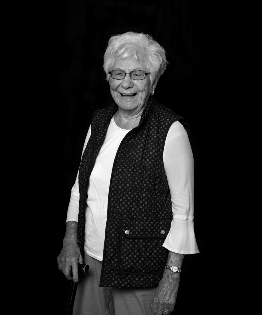 black-and-white portrait of Jo Hamann