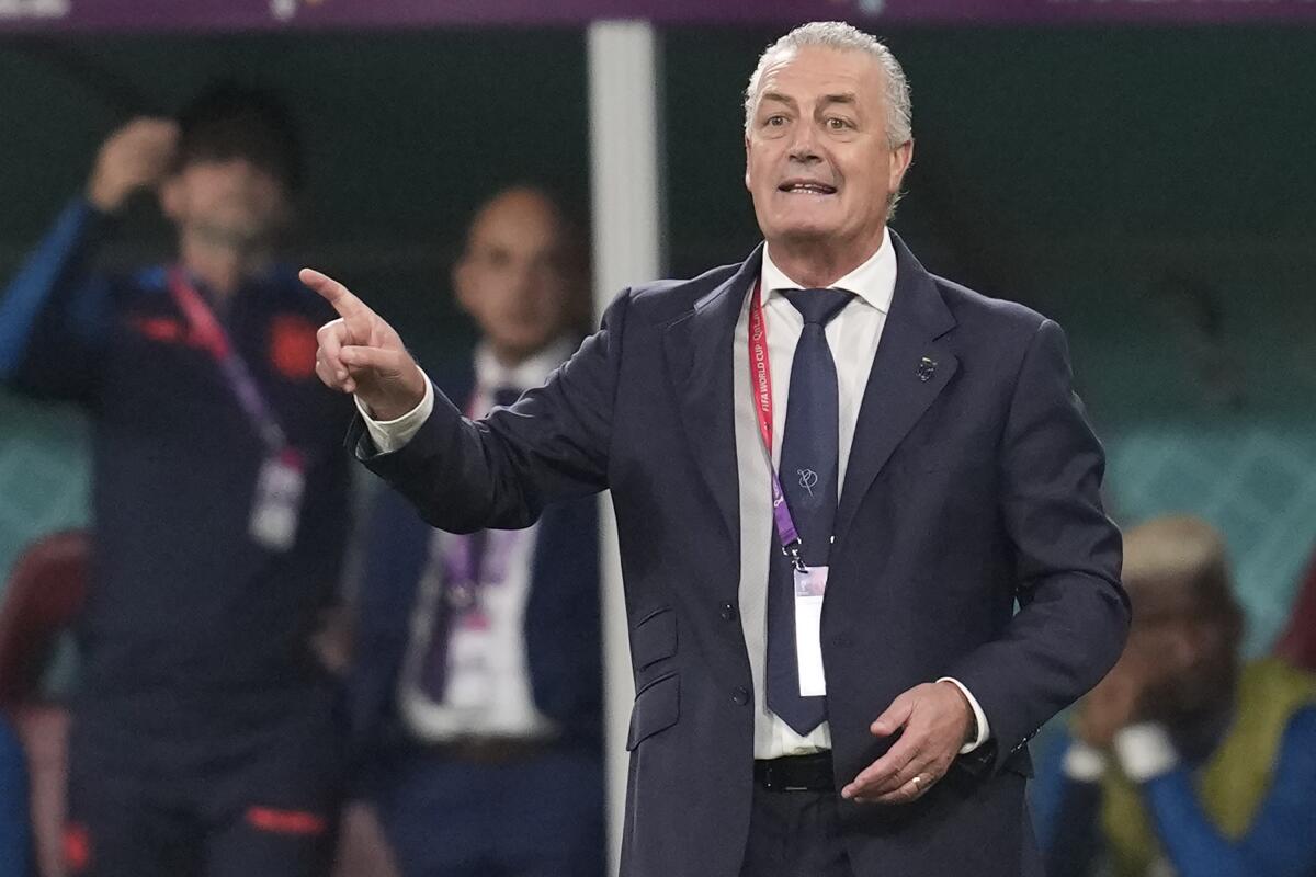 ARCHIVO - El técnico de Ecuador Gustavo Alfaro durante el partido contra Senegal 