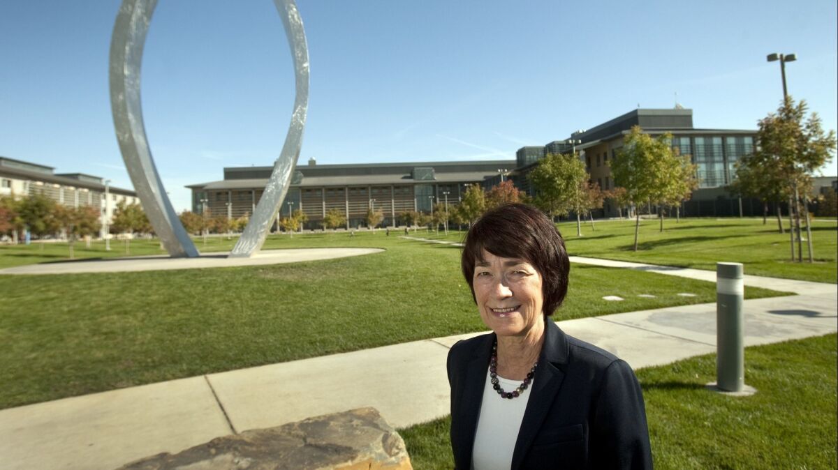 UC Merced Chancellor Dorothy Leland presides over the smallest, newest and most diverse University of California campus.