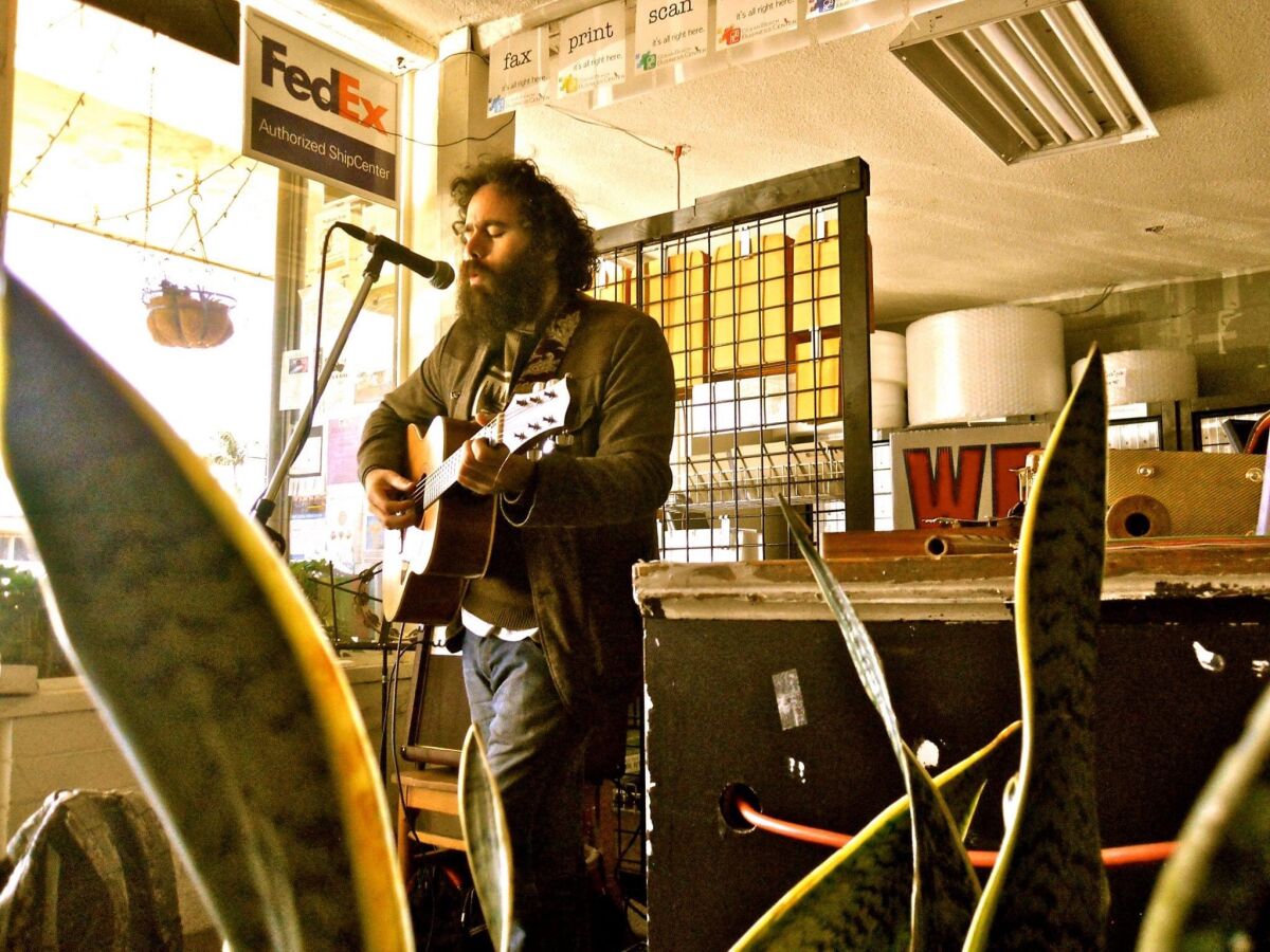Jesus Gonzalez of Ocean Beach used to perform at the Lazy Hummingbird Coffee & Tea House before it closed at the end of 2019.