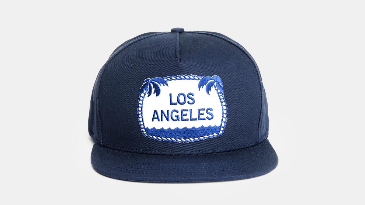 M. Carter cotton twill cap with embroidered Los Angeles .