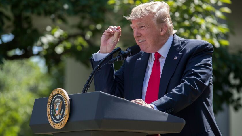 President Trump announces Thursday that the United States is withdrawing from the Paris climate accord.