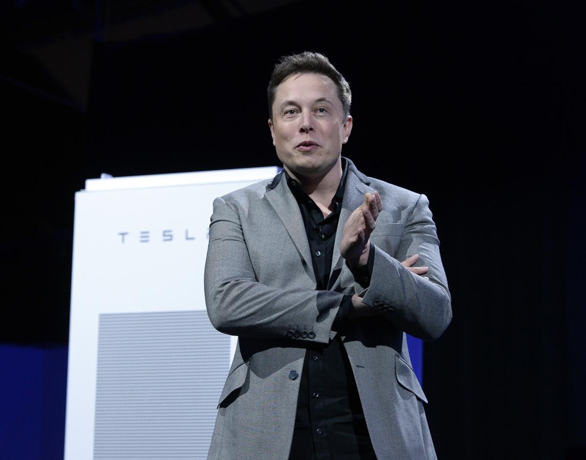 Chief Executive Elon Musk, shown on April 30, announced new options for Tesla's Model S electric sports sedan.