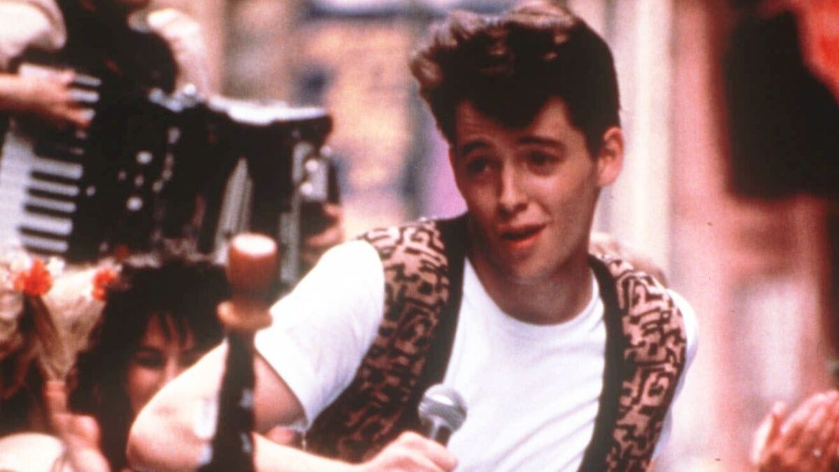 Matthew Broderick in the 1986 John Hughes comedy "Ferris Bueller's Day Off" on Freeform