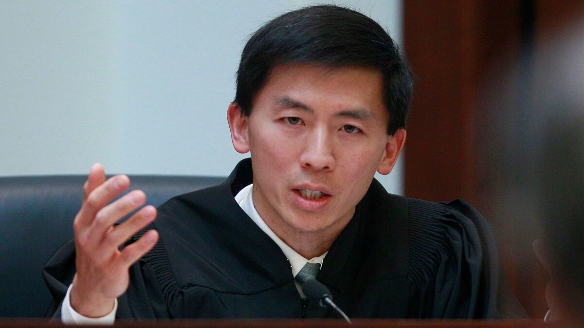 The California Supreme Court on Monday threw out 50-year sentences for juveniles convicted of certain crimes, saying they were the equivalent of life without parole. Above, Justice Goodwin Liu, shown in 2011, who wrote the opinion.