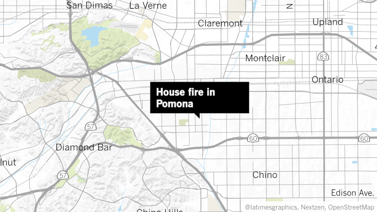 A house fire in Pomona killed one child and left another in grave condition. An adult female relative suffered minor injuries.