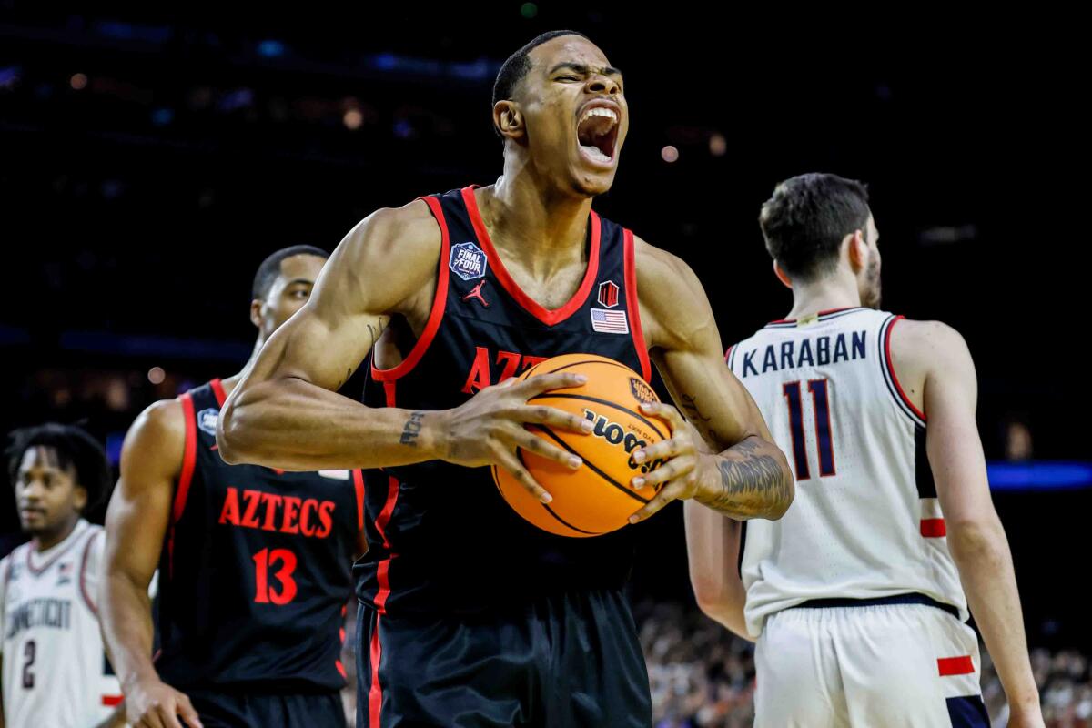 San Diego State forward Keshad Johnson 