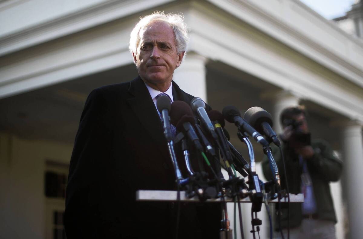 Sen. Bob Corker, ranking Republican on the Foreign Relations Committee, said after a meeting with the president that some senators left the White House “very unsatisfied” with Obama’s case.