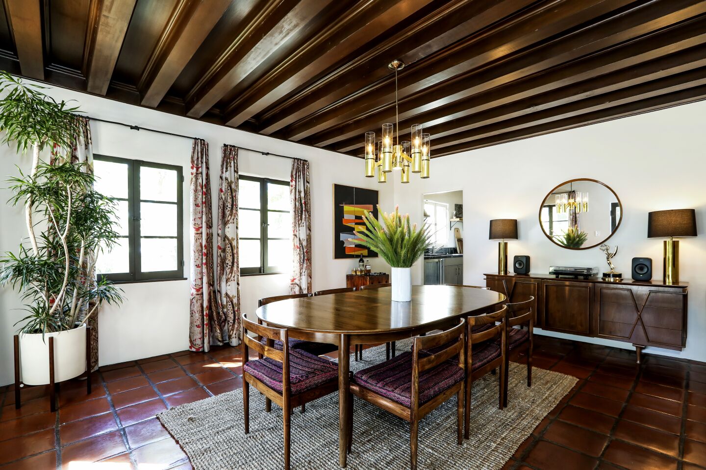 The couple extensively updated the Spanish Colonial-style house, which was once home to early film star Gale Sondergaard.