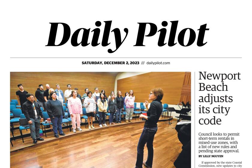 Front page of the Daily Pilot e-newspaper for Saturday, Dec. 2, 2023.