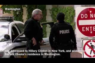 Potential explosive devices sent to Obama and Hillary Clinton