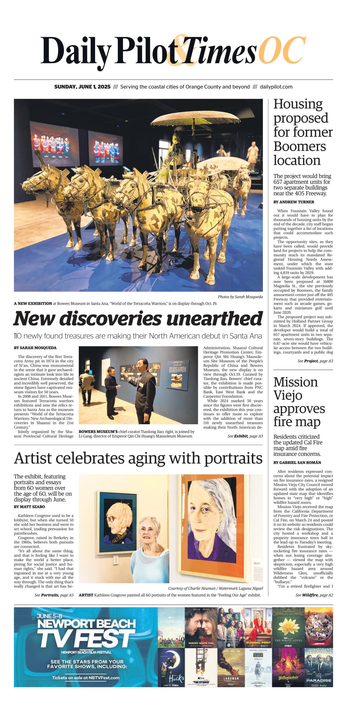Front page of the Daily Pilot & TimesOC e-newspaper for Sunday, June 1, 2025.