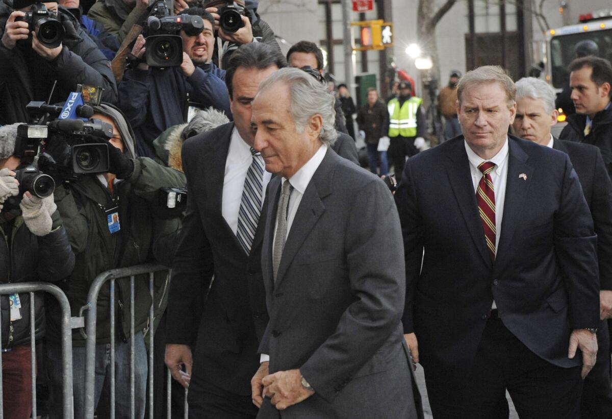 Bernie Madoff arrives at federal court in 2009.