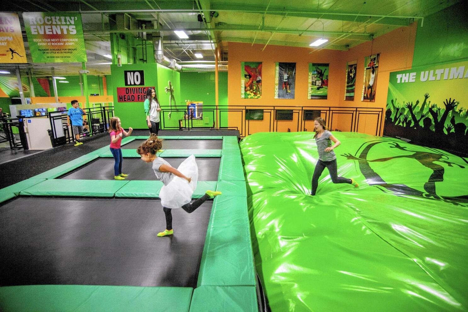 Jumping on a trend: trampoline parks are big business for owners, and fun exercise for and adults - Los Angeles Times