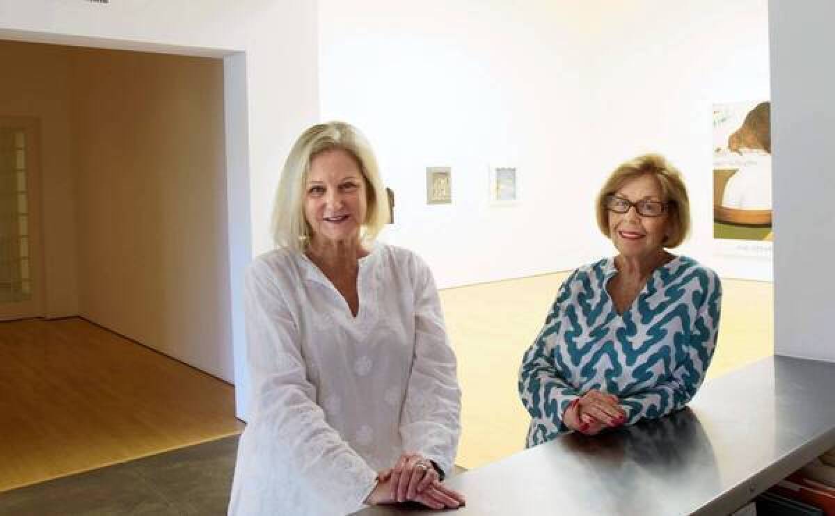 Wendy Brandow, left, and Margo Leavin are planning to close the Margo Leavin Gallery in West Hollywood.