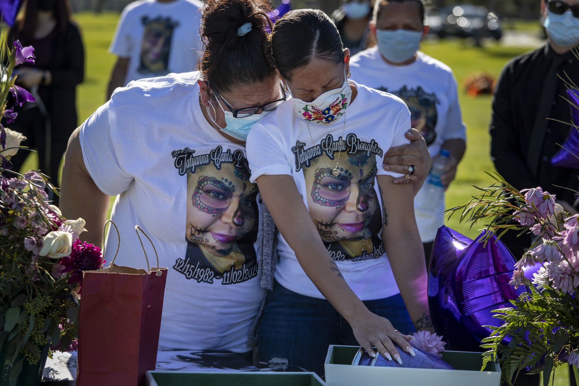 Memorial service at Desert Memorial Park in Cathedral City.