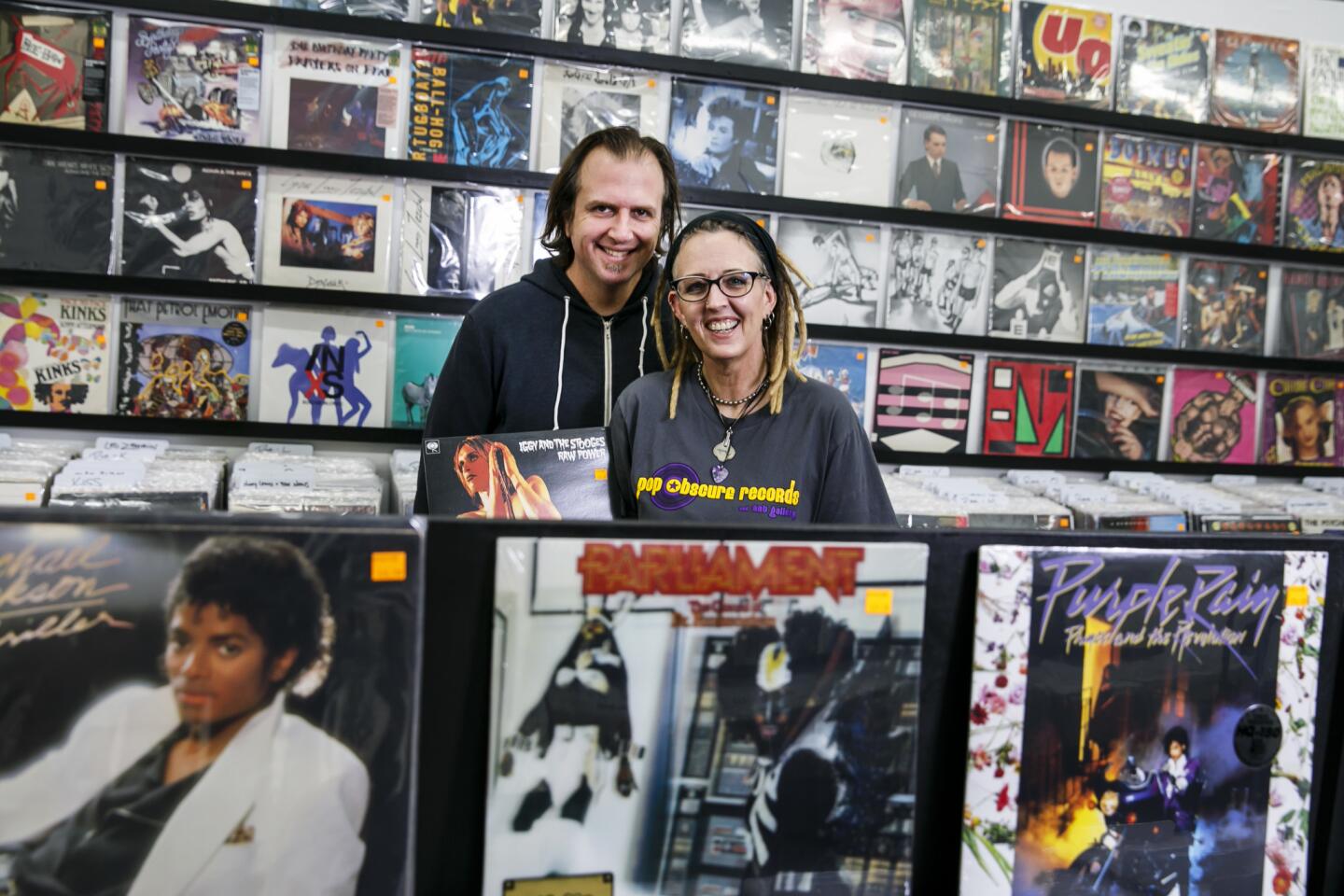 Pop Obscure Records owners Dustin Lane and Sherry Lee.