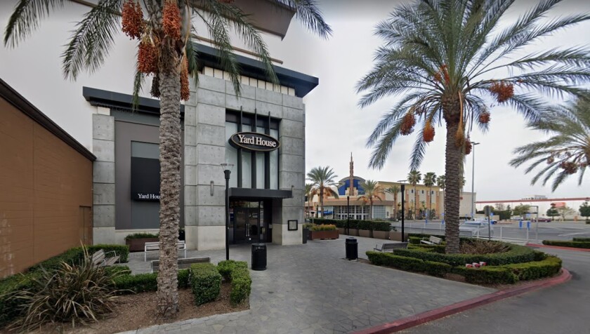 A man was wounded in a shooting inside the Yard House in Northridge on Sunday night.
