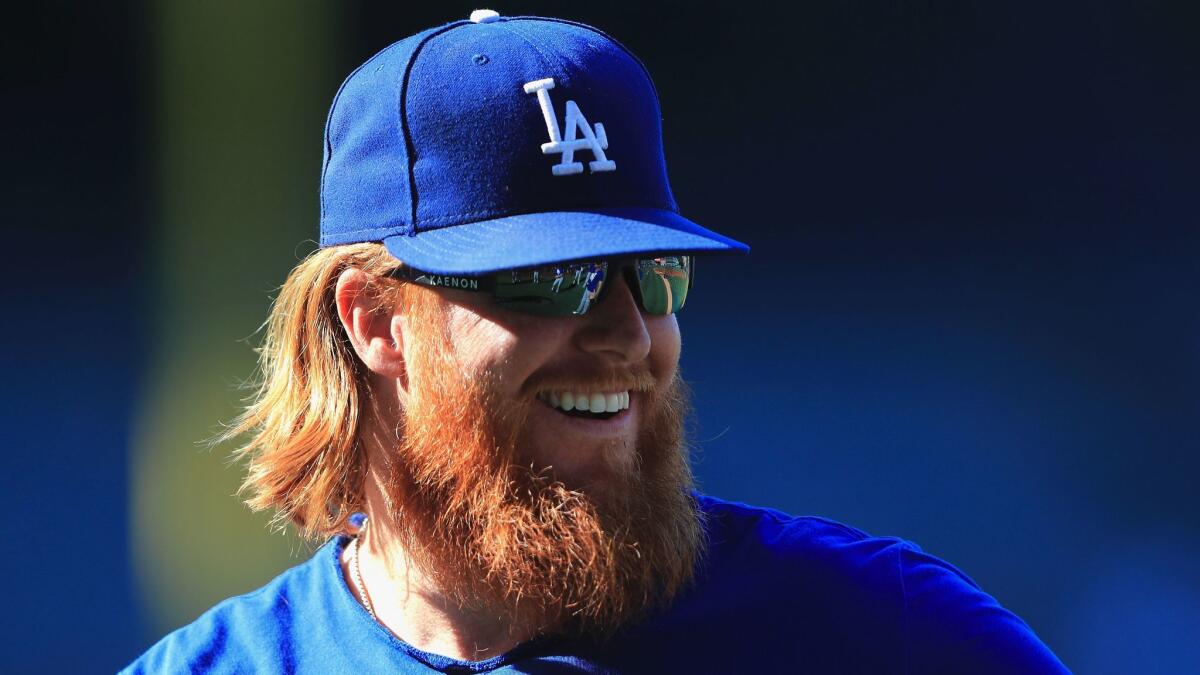 Dodgers third baseman Justin Turner is batting .384, the highest of any major league player with at least 250 plate appearances.