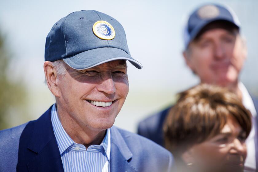 PALO ALTO, CALIFORNIA - JUNE 19: President Joe Biden talks to the media during his visit to Baylands Nature Preserve in Palo Alto, Calif., on Monday, June 19, 2023. Biden highlighted his environment initiatives that will help protect Bay Area wetlands from climate change's rising sea levels. (Photo by Dai Sugano/MediaNews Group/The Mercury News via Getty Images)