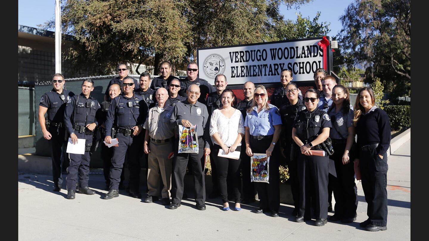 Photo Gallery: Cops for Kids brings Halloween treats and safety tips to Verdugo Woodlands Elementary School