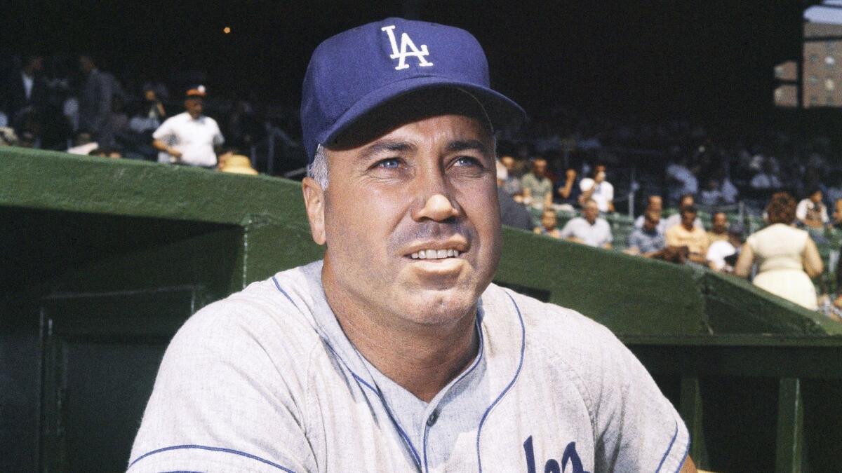 Los Angeles Dodgers outfielder Duke Snider, pictured in August 1962.