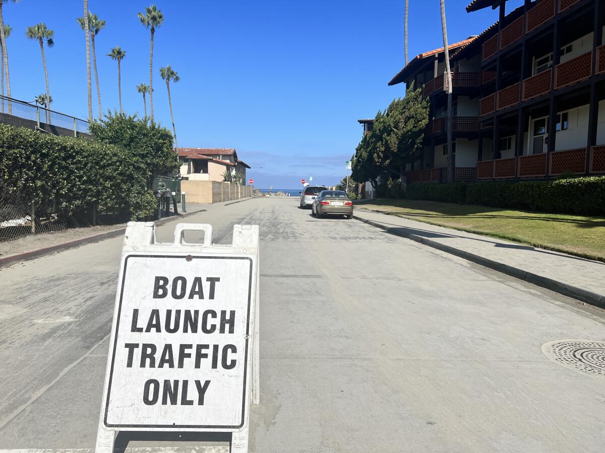The La Jolla traffic board heard concerns about access to the boat launch at the west end of Avenida de la Playa.