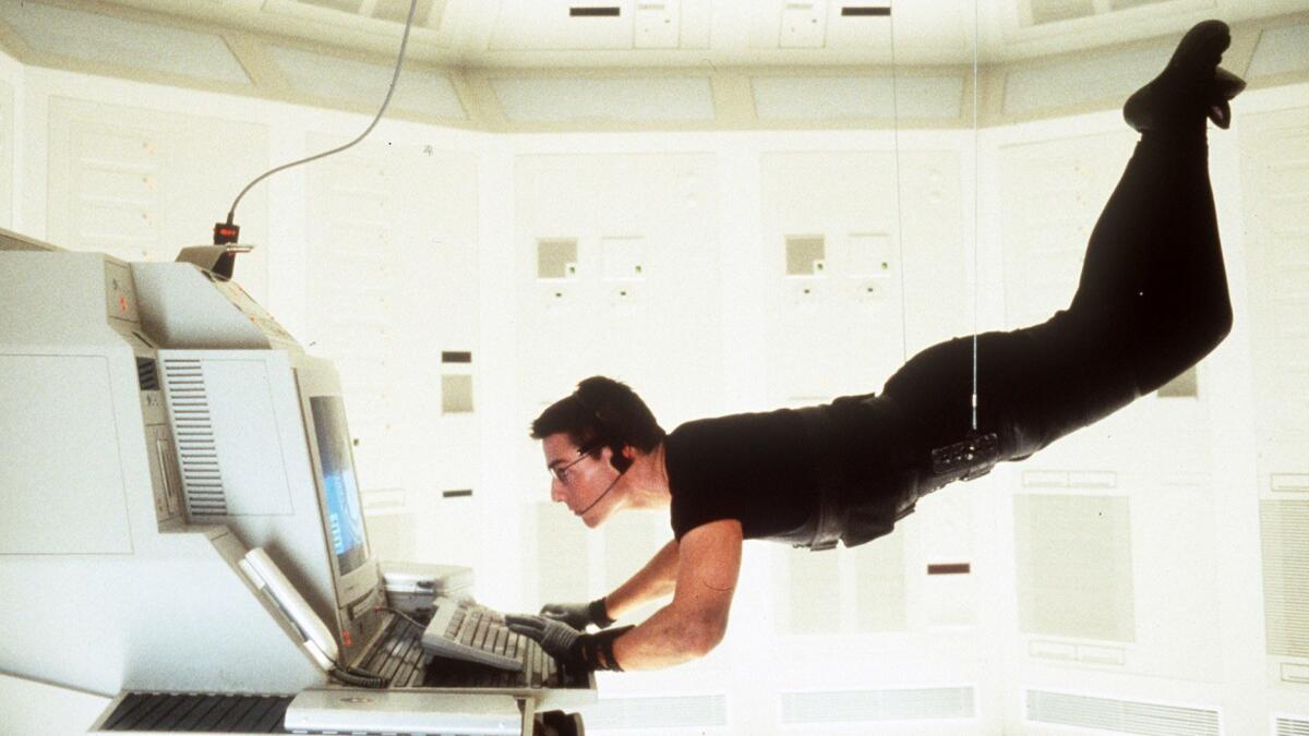 Tom Cruise in the 1996 film "Mission Impossible."