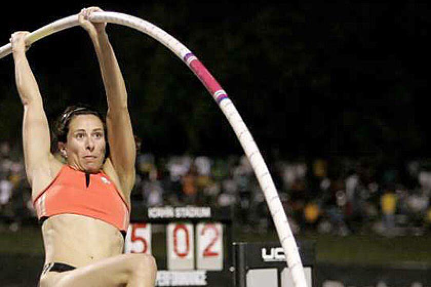 Pole vaulters must check their poles and pay extra baggage fees when traveling on commercial airline flights. American champion Jenn Stuczynski has lost poles but later got them back.