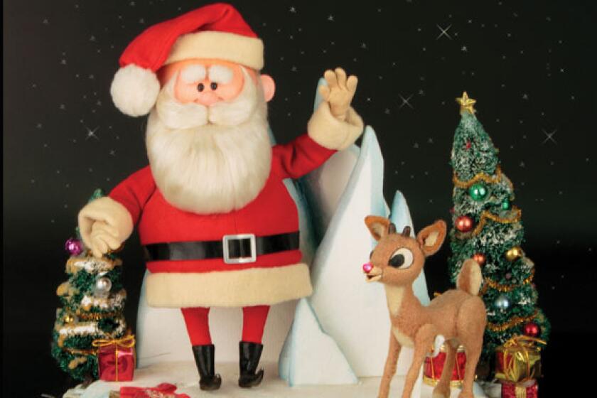 Rudolph and Santa Claus figures that were featured prominently in the stop-motion animation Christmas special “Rudolph the Red Nosed Reindeer” are going up for auction.