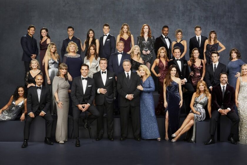 The cast of the daytime drama series "The Young and the Restless." The long-running daytime drama won the Emmy for outstanding drama series at the 47th annual Daytime Emmy Awards.