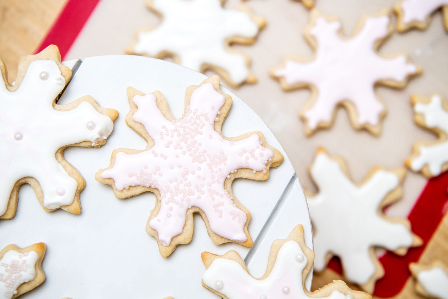 Frosted sugar cookies are a Saeta holiday tradition.