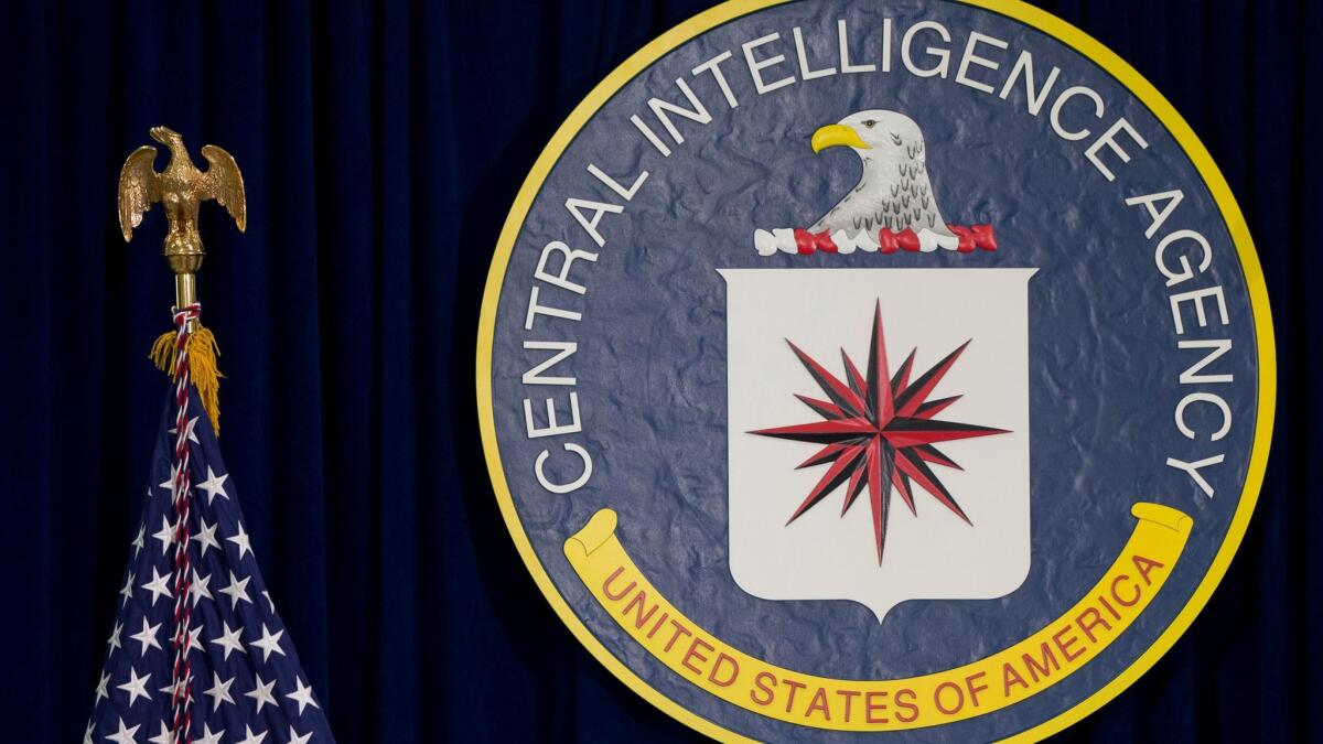 The CIA seal at agency headquarters in Langley, Va.