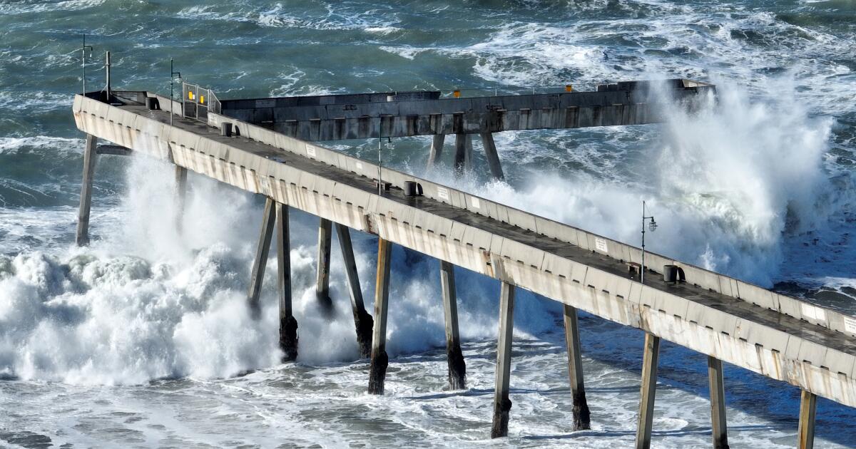El Niño turns crumbling California pier into climate battleground over what to save — and who pays