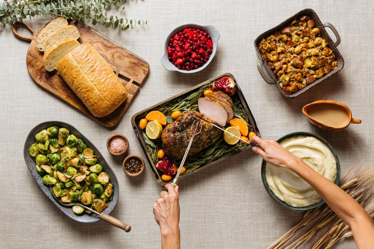 Urban Plates' take-home Thanksgiving meal will feed six to eight people.