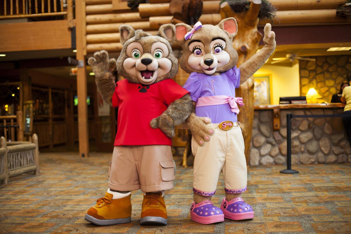 Wolf Lodge characters Wiley and Violet will be around when the resort opens near Disneyland.