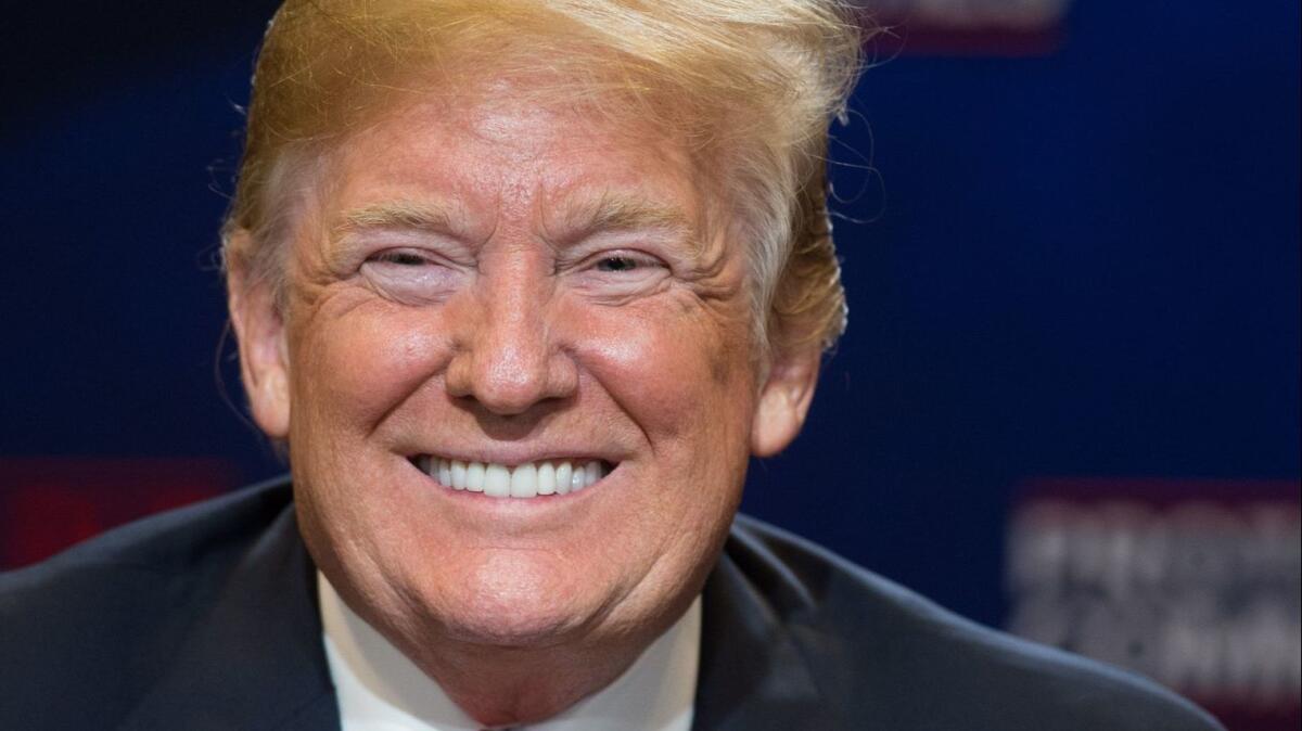 President Trump at a roundtable discussion on immigration at Morrelly Homeland Security Center in Bethpage, N.Y., on May 23.