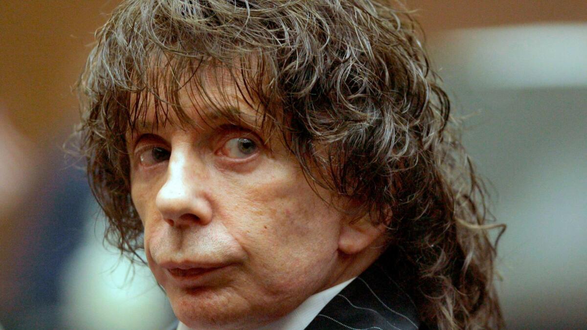 Phil Spector in 2008, during a hearing in Los Angeles County Superior Court.