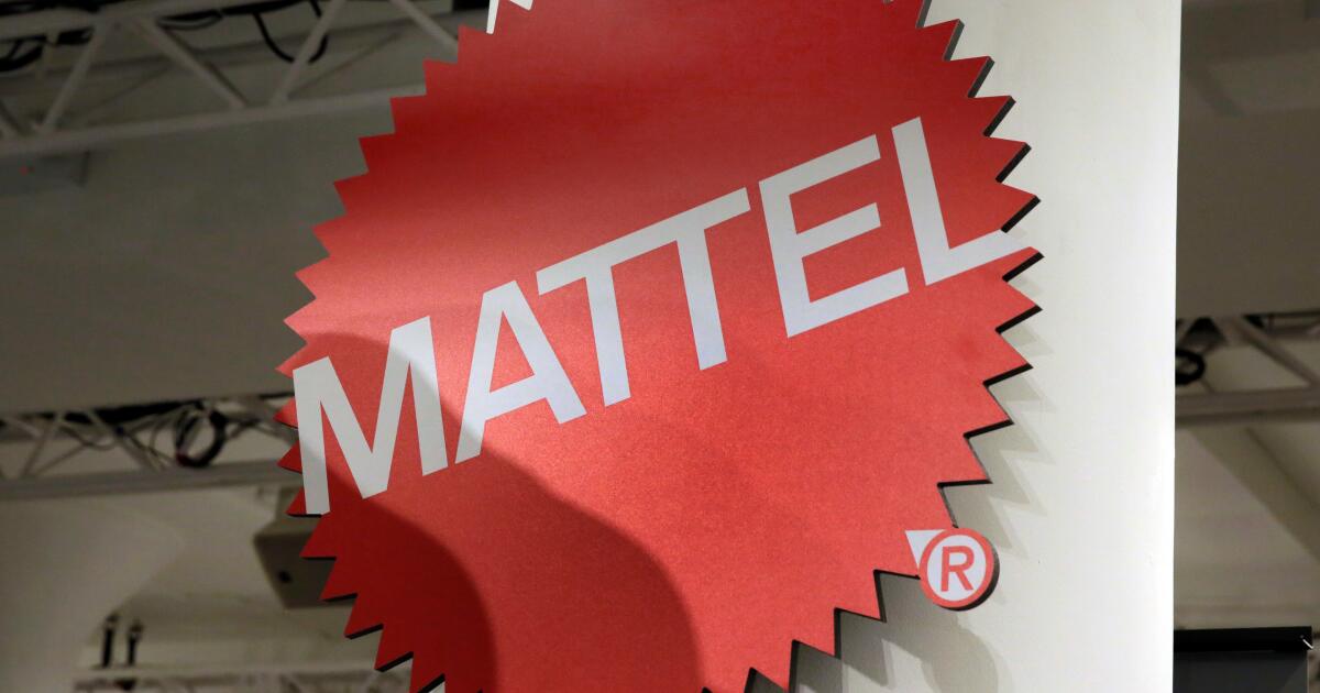 A round, red Mattel logo