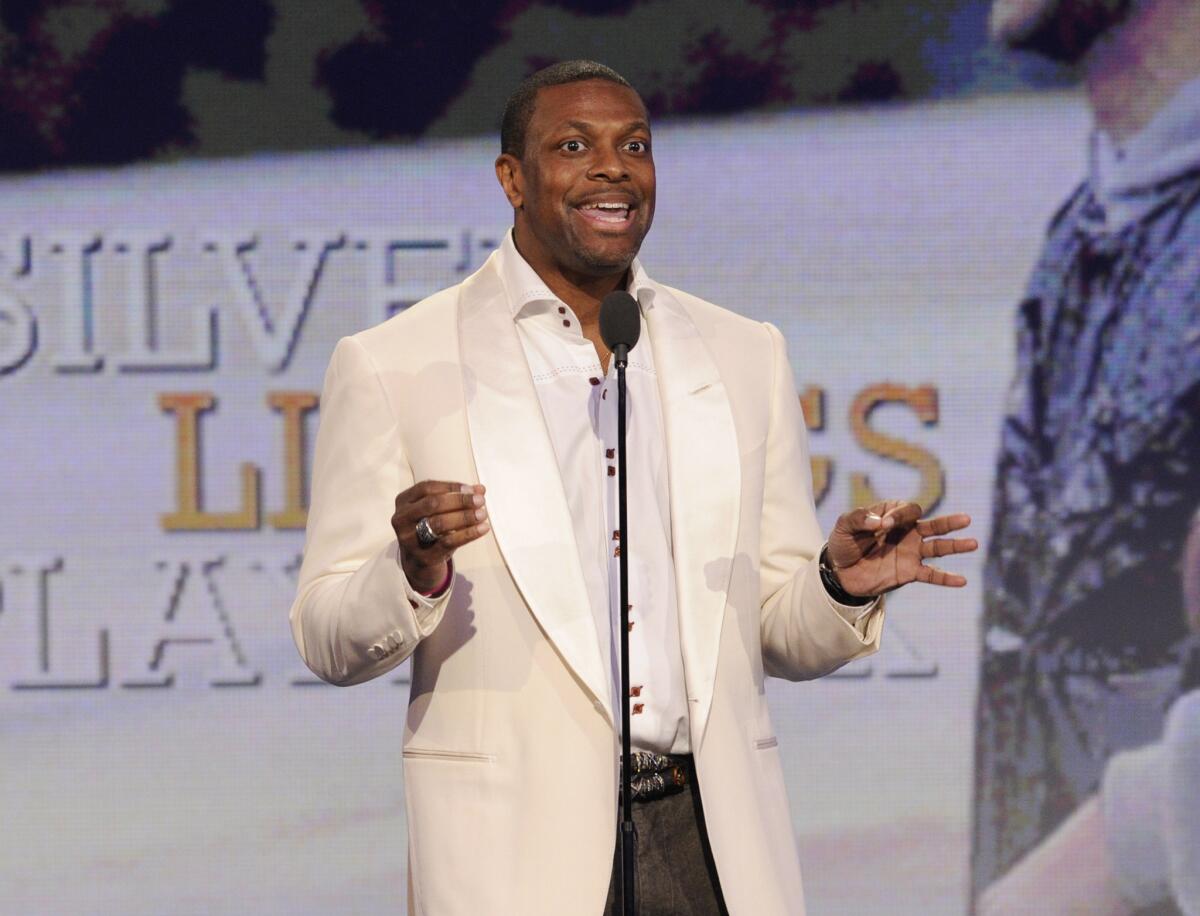 Chris Tucker onstage at the Independent Spirit Awards in Santa Monica. Tucker will host the BET Awards on June 30 from the Nokia Theatre in Los Angeles.