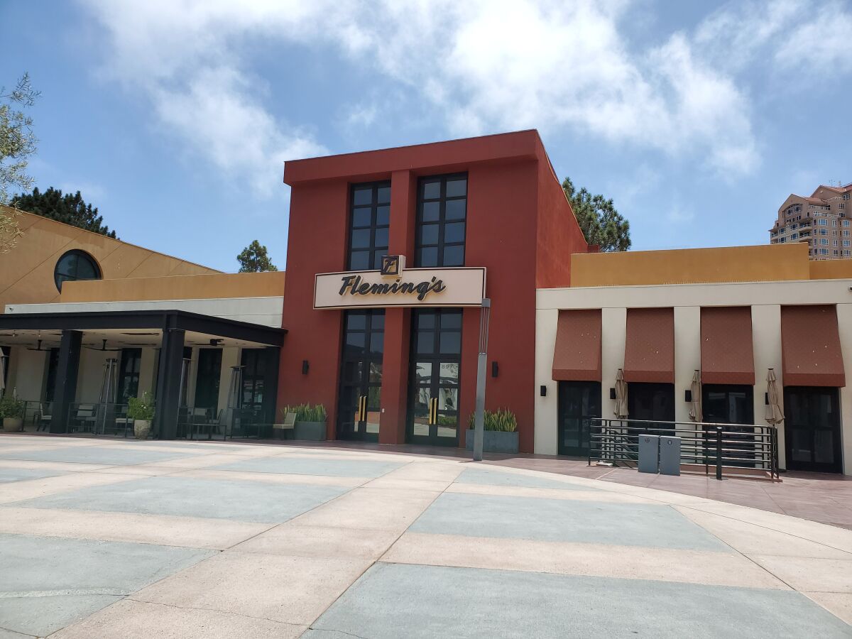 Fleming’s Prime Steakhouse & Wine Bar in La Jolla is at 8970 University Center Lane.