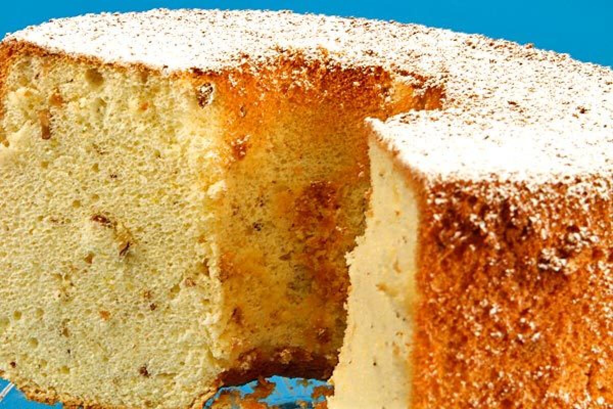 Hazelnut-orange chiffon cake