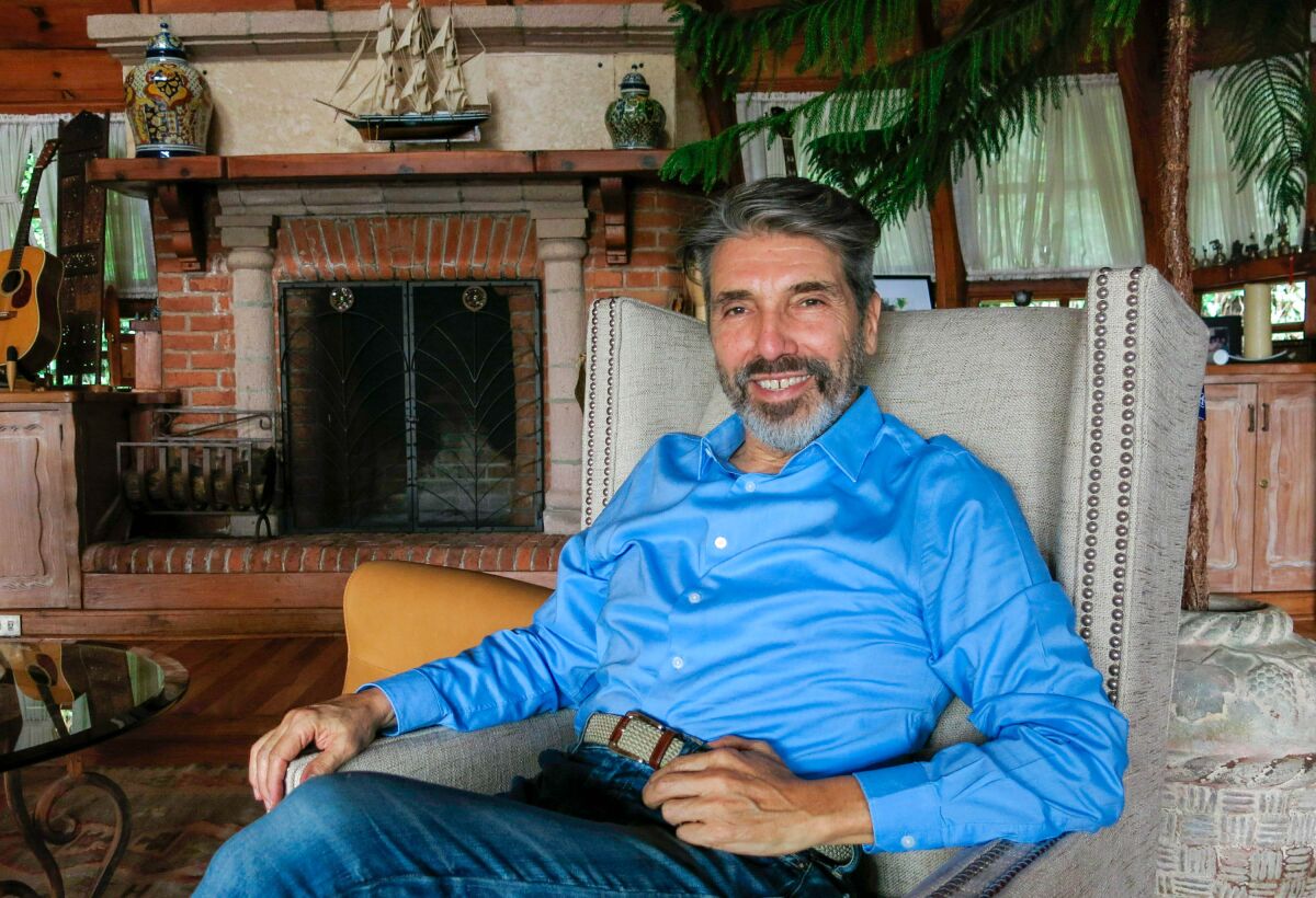 Argentine singer-songwriter Diego Verdaguer at his home in Mexico City in 2019.